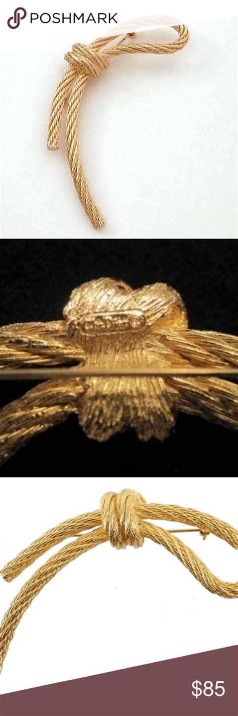 christian dior rope knot broch|Christian Dior Vintage Rope Knot Brooch .